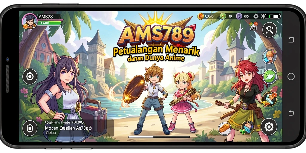 Screenshot menarik dari gameplay AMS789 yang penuh aksi dan karakter Anime.