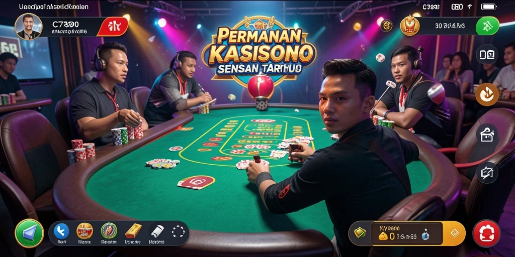 Tampilan menarik dari gameplay C7890 di kasino virtual.