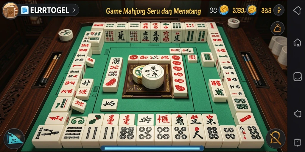 Tampilan menarik dari gameplay EuroTogel Mahjong yang menantang.