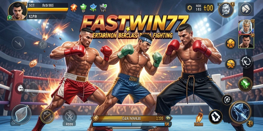 Tampilan gameplay seru dalam pertarungan FASTWIN77.