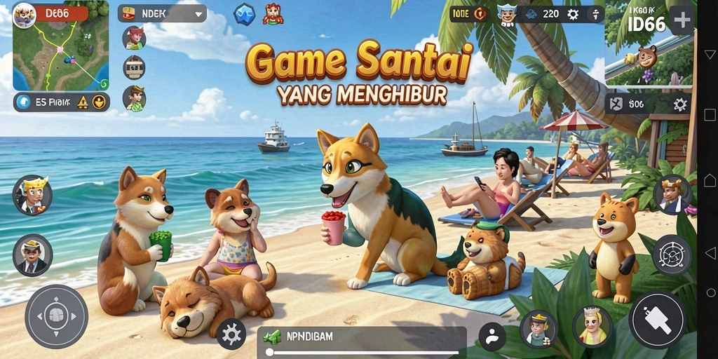 Tampilan gameplay yang ceria dan penuh warna dari ID66.