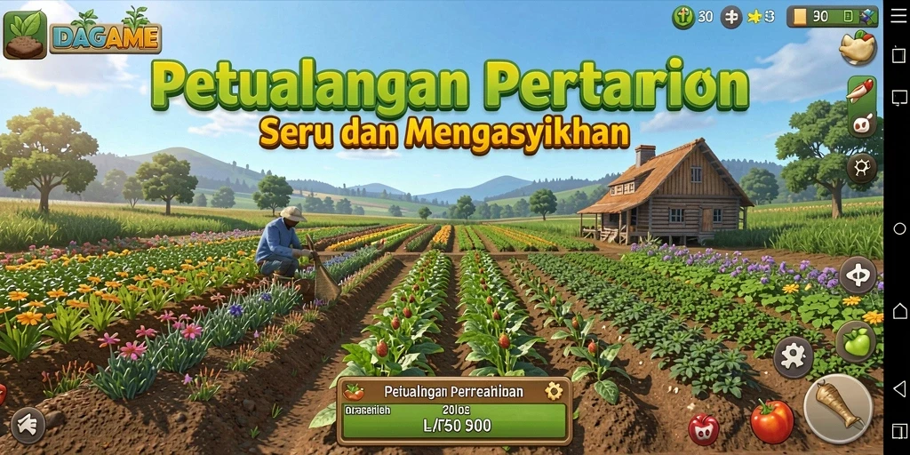 Gameplay IDAGAME yang seru dan interaktif dalam bertani.