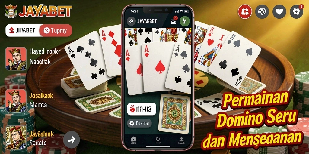 Tampilan menarik dari gameplay Domino JAYABET yang menyenangkan.