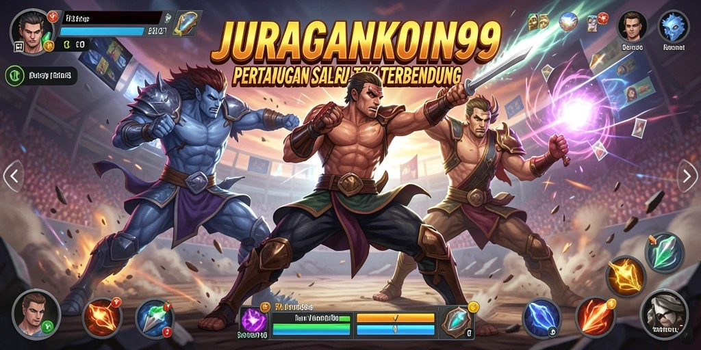 Gameplay JURAGANKOIN99 yang penuh aksi dan seru.