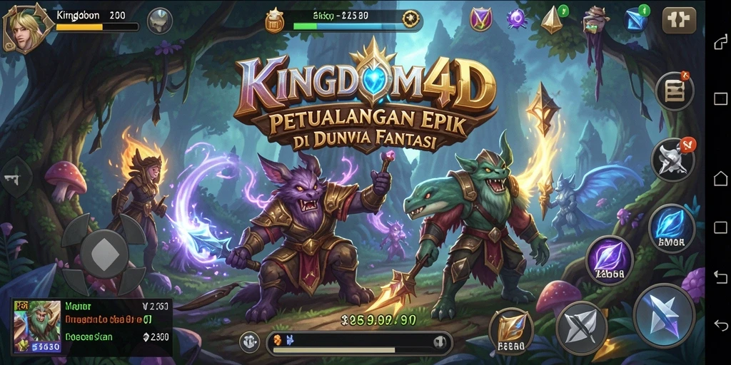 Tangkapan layar utama KINGDOM4D menampilkan momen seru dalam gameplay petualangan.