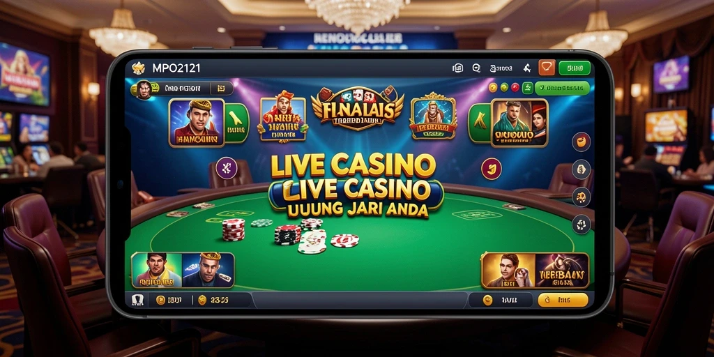 Tampilan gameplay Live Casino yang seru dan interaktif.