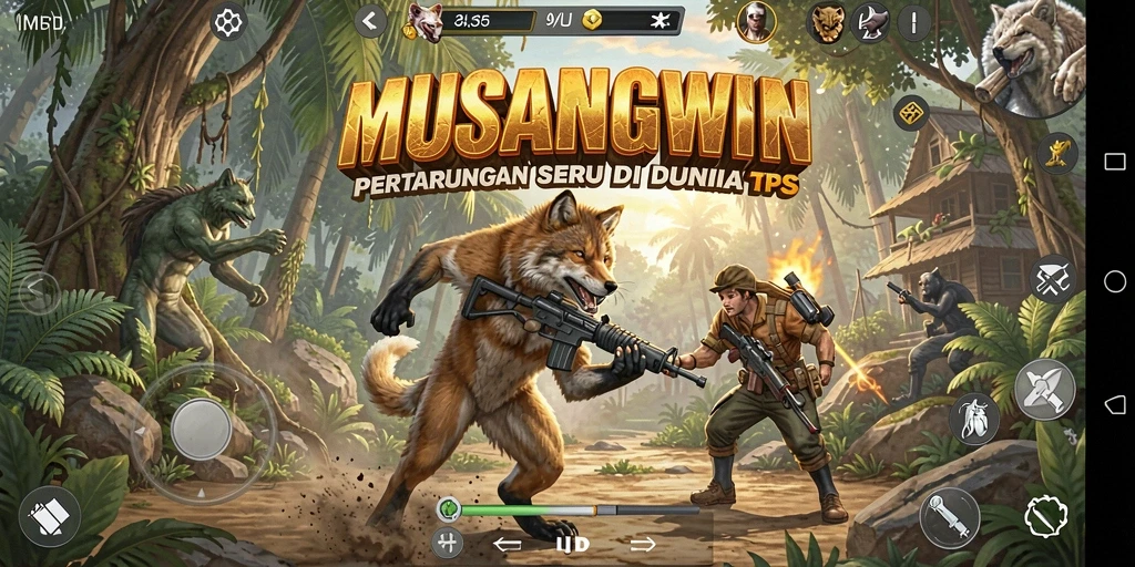 Gameplay mendebarkan di MUSANGWIN dengan aksi TPS seru.
