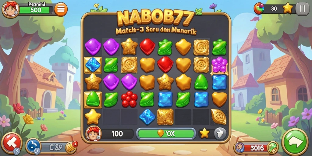 Screenshot gameplay NABOB77 yang penuh warna dan seru.