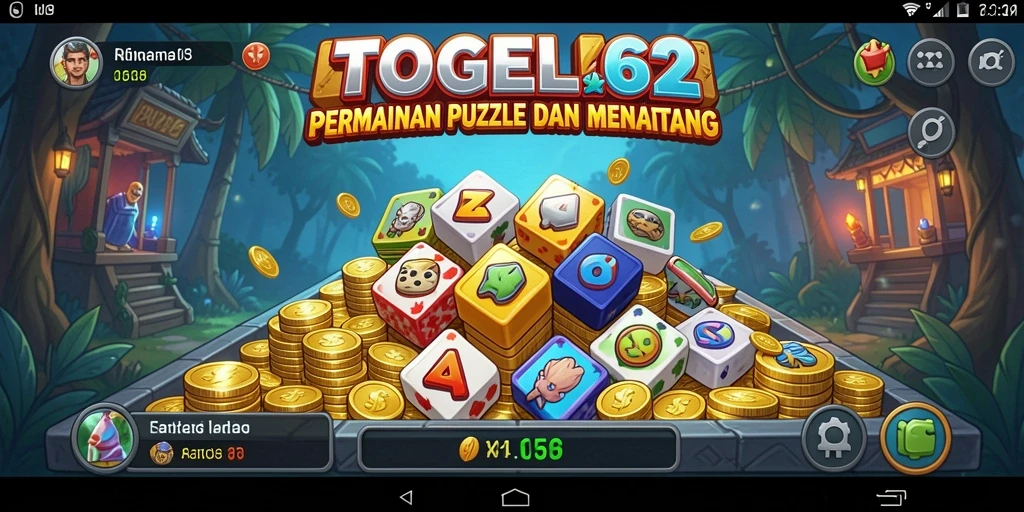 Tampilan gameplay TOGEL62 dengan teka-teki menantang.