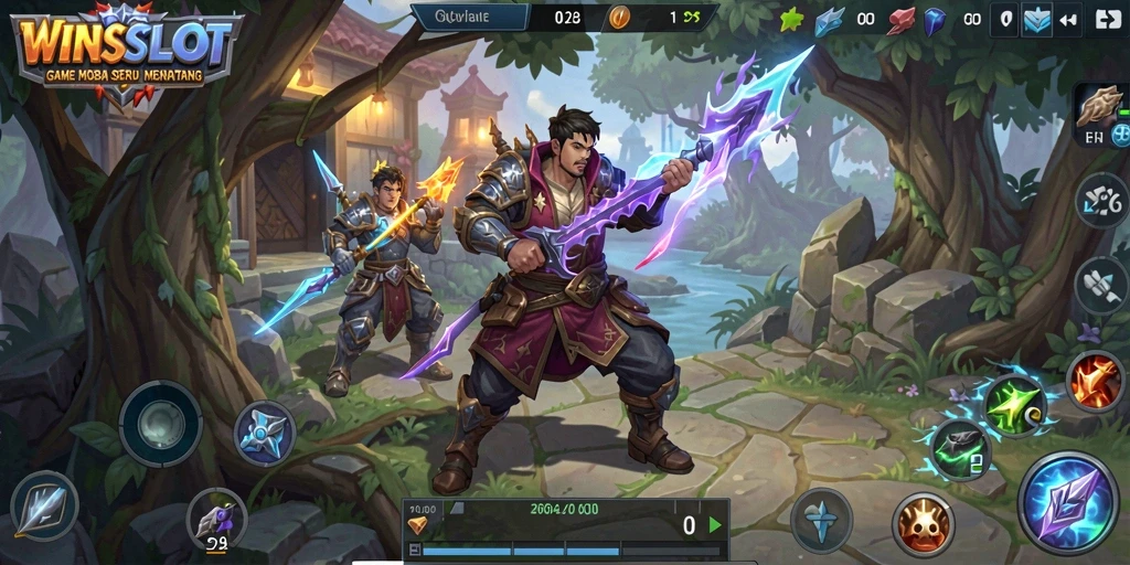 Tangkapan layar WINSLOT menunjukkan aksi nyata dalam permainan MOBA.